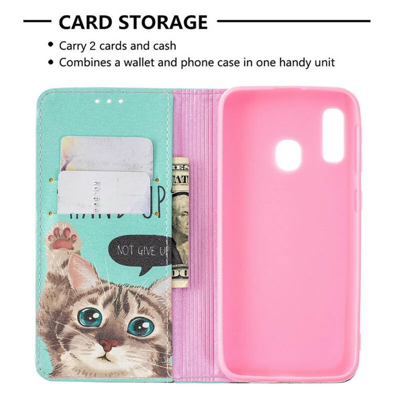 Cover Samsung Galaxy A20e Flip Cover Hånden Op