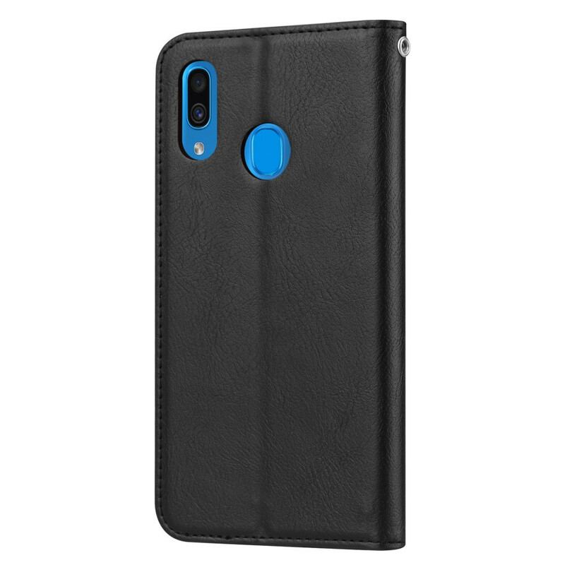 Cover Samsung Galaxy A20e Flip Cover Kortholder I Imiteret Læder