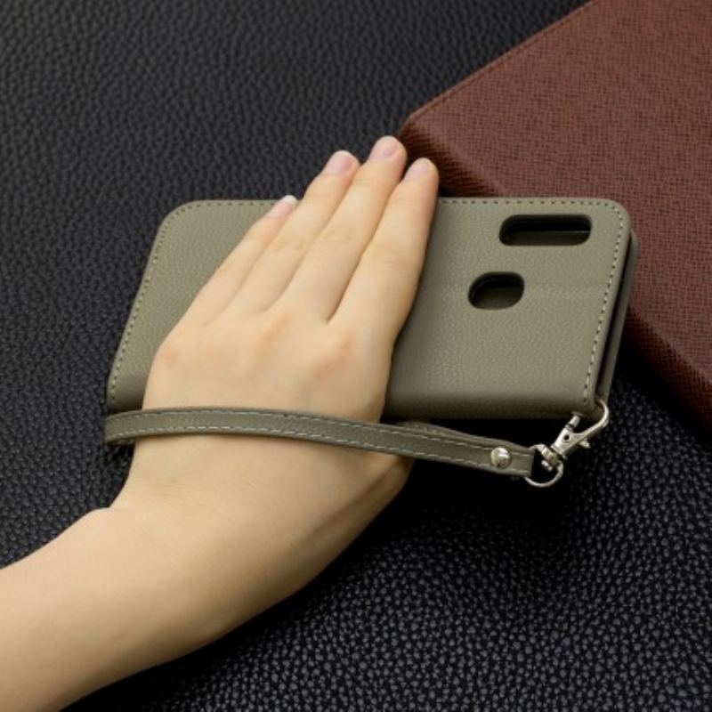 Flip Cover Samsung Galaxy A20e Læder Cover Litchi Rabat Oblique