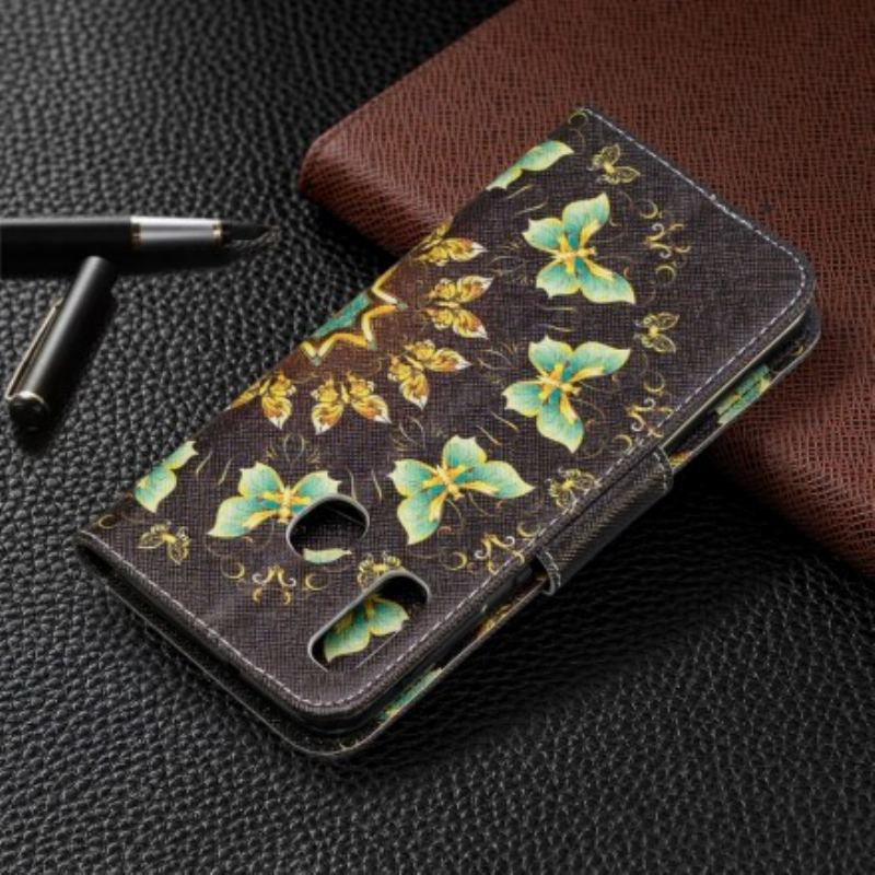 Flip Cover Samsung Galaxy A20e Mandala Sommerfugle