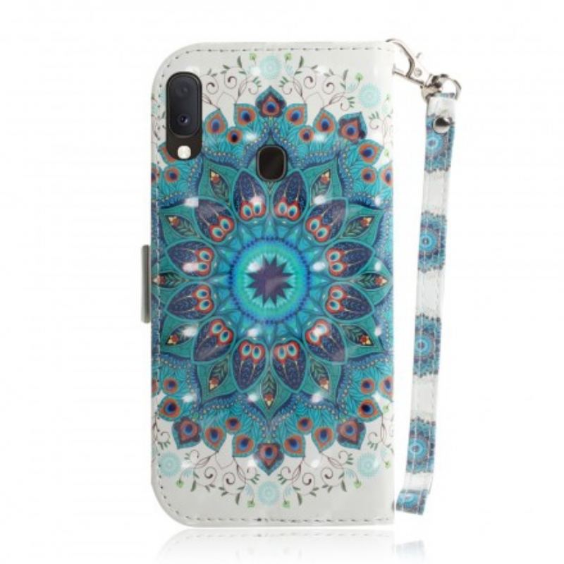 Flip Cover Samsung Galaxy A20e Med Snor Mesterlig Mandala Med Rem