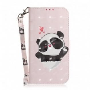 Flip Cover Samsung Galaxy A20e Med Snor Panda Love Med Snor