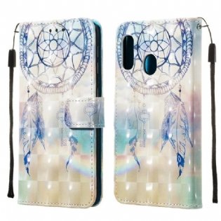 Læder Cover Samsung Galaxy A20e / A10e Akvarel Drømmefanger
