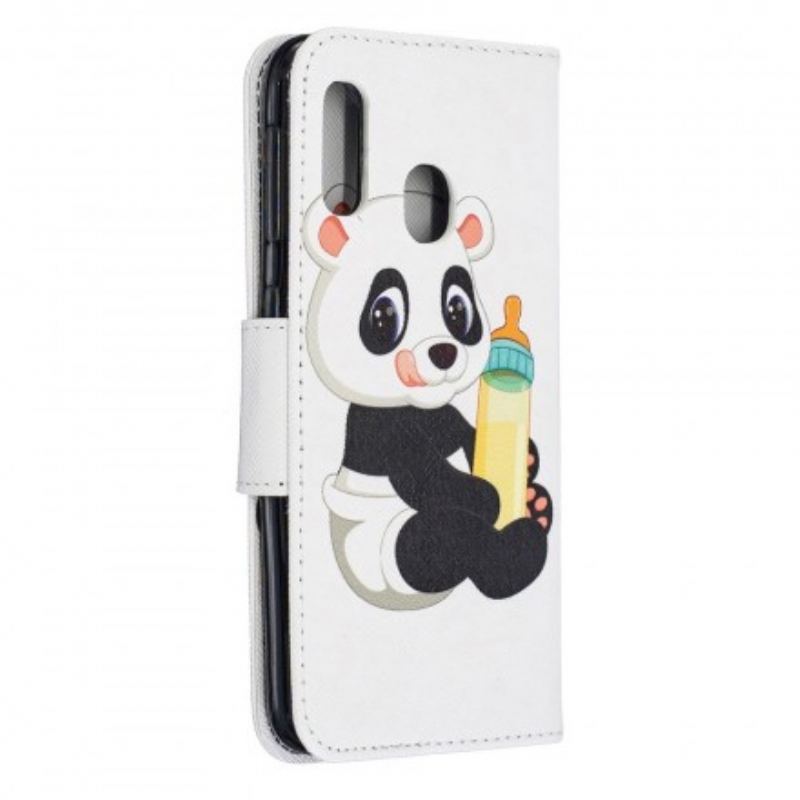 Læder Cover Samsung Galaxy A20e Baby Panda