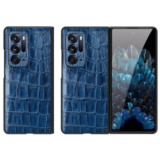 Mobilcover Oppo Find N Ægte Læder Crocodile Texture Læder