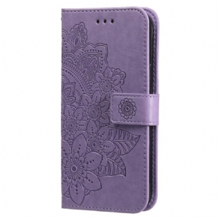 Flip Cover Xiaomi Redmi Note 12 Pro Plus Med Snor Rem Blomster Mandala