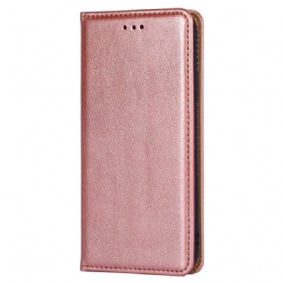 Cover Poco X5 Pro 5G Flip Cover Imiteret Lædersøm