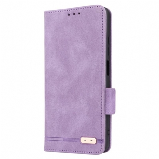 Cover Poco X5 Pro 5G Flip Cover Stilfuld Lædereffekt