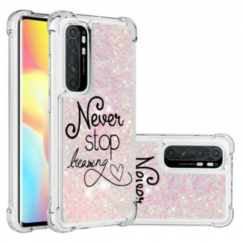 Cover Xiaomi Mi Note 10 Lite Stop Aldrig Med At Drømme Om Glitter