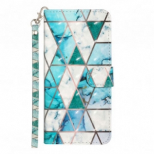 Flip Cover Xiaomi Mi Note 10 Lite Med Snor Marmor Strip Light Spotlights