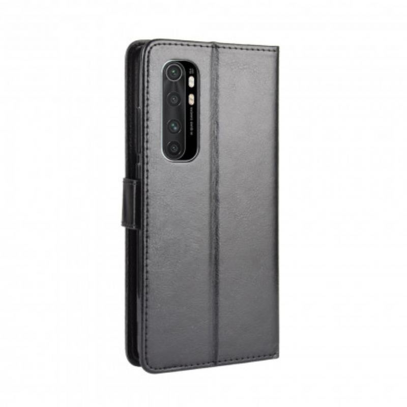 Læder Cover Xiaomi Mi Note 10 Lite Prangende Kunstlæder