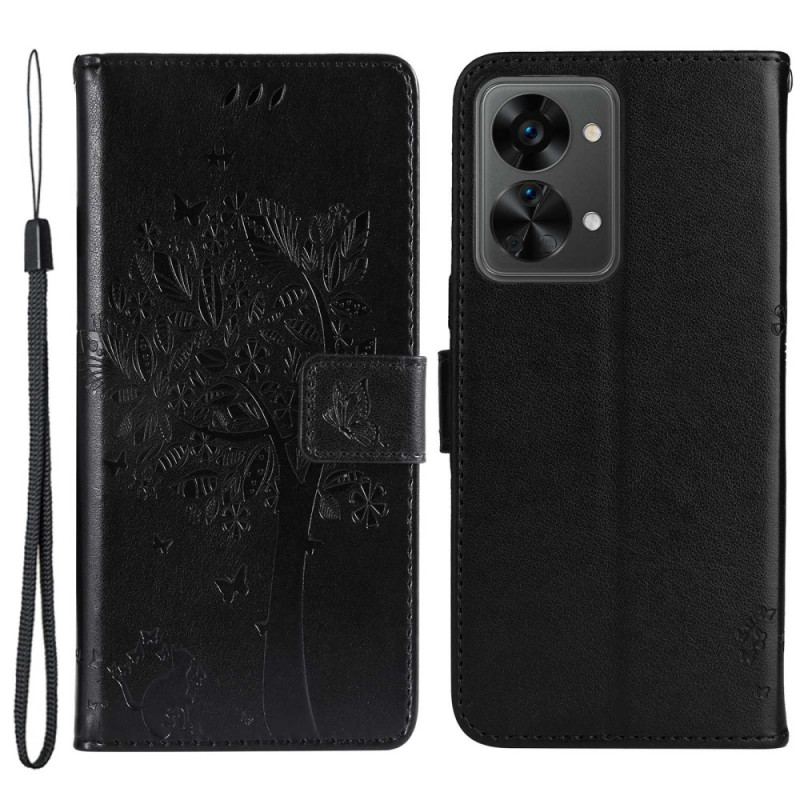 Flip Cover OnePlus Nord 2T 5G Med Snor Remkortholder