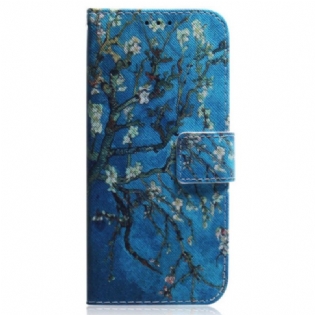 Flip Cover OnePlus Nord 2T 5G Med Snor Strappy Abrikos Blomster