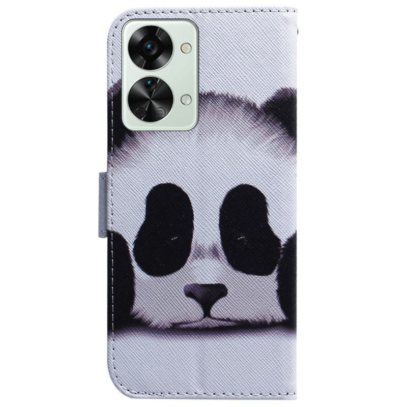 Flip Cover OnePlus Nord 2T 5G Med Snor Strappy Panda