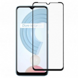 Realme C21 Black Edge Skærmbeskytter I Hærdet Glas