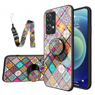 Cover OnePlus Nord CE 2 Lite 5G Patchwork Magnetisk Holder