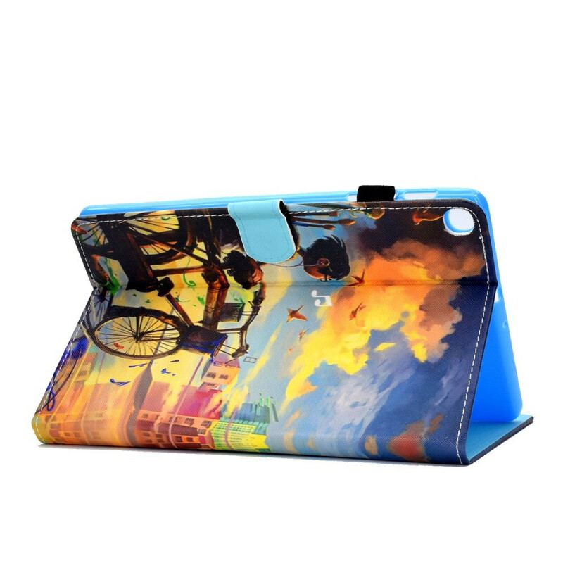 Flip Cover Samsung Galaxy Tab S6 Lite Cykel Kunst