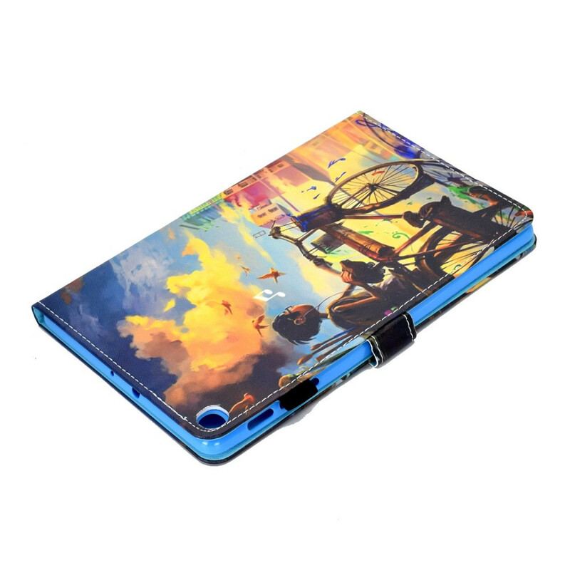 Flip Cover Samsung Galaxy Tab S6 Lite Cykel Kunst