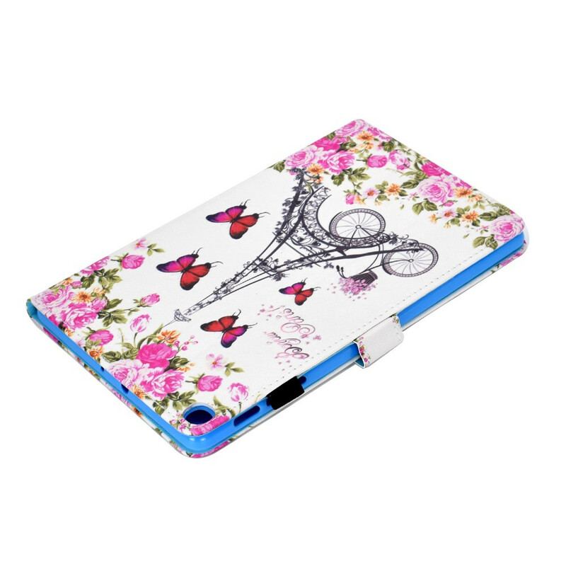 Flip Cover Samsung Galaxy Tab S6 Lite Eiffeltårnet Cykel