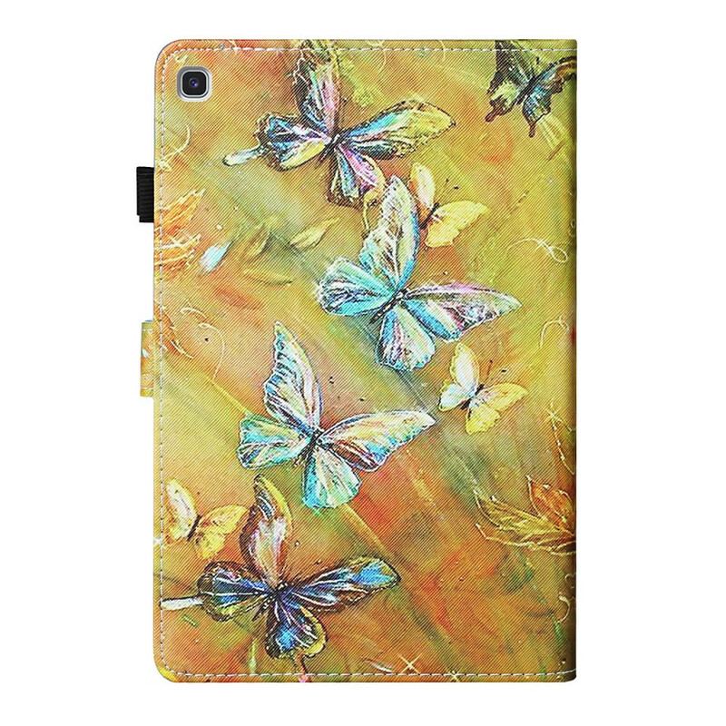 Flip Cover Samsung Galaxy Tab S6 Lite Malede Sommerfugle