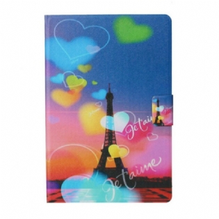 Flip Cover Samsung Galaxy Tab S6 Lite Paris Jeg Elsker Dig
