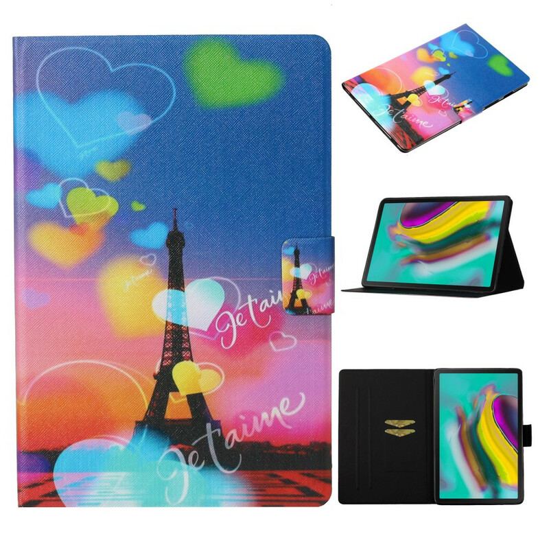 Flip Cover Samsung Galaxy Tab S6 Lite Paris Jeg Elsker Dig