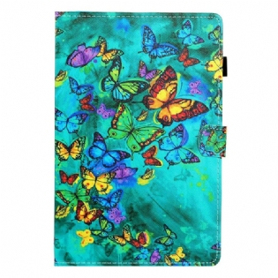 Flip Cover Samsung Galaxy Tab S6 Lite Sommerfugle