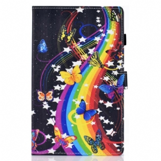 Læder Cover Samsung Galaxy Tab S6 Lite Unikke Sommerfugle