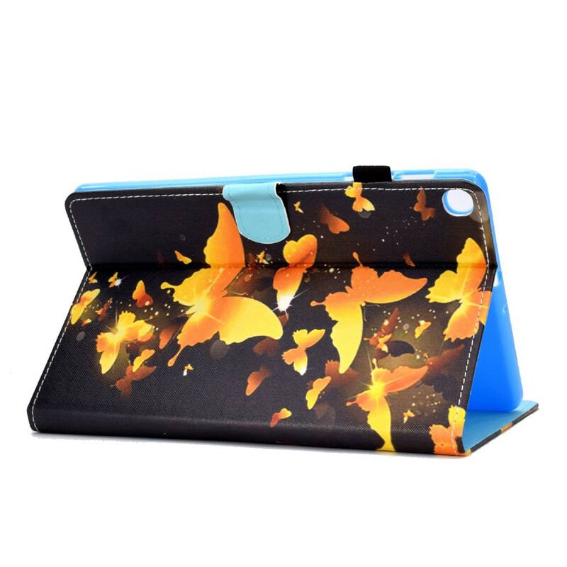Læder Cover Samsung Galaxy Tab S6 Lite Unikke Sommerfugle