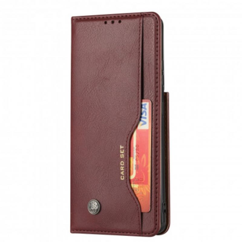 Cover Samsung Galaxy S21 Ultra 5G Flip Cover Kortholder I Imiteret Læder