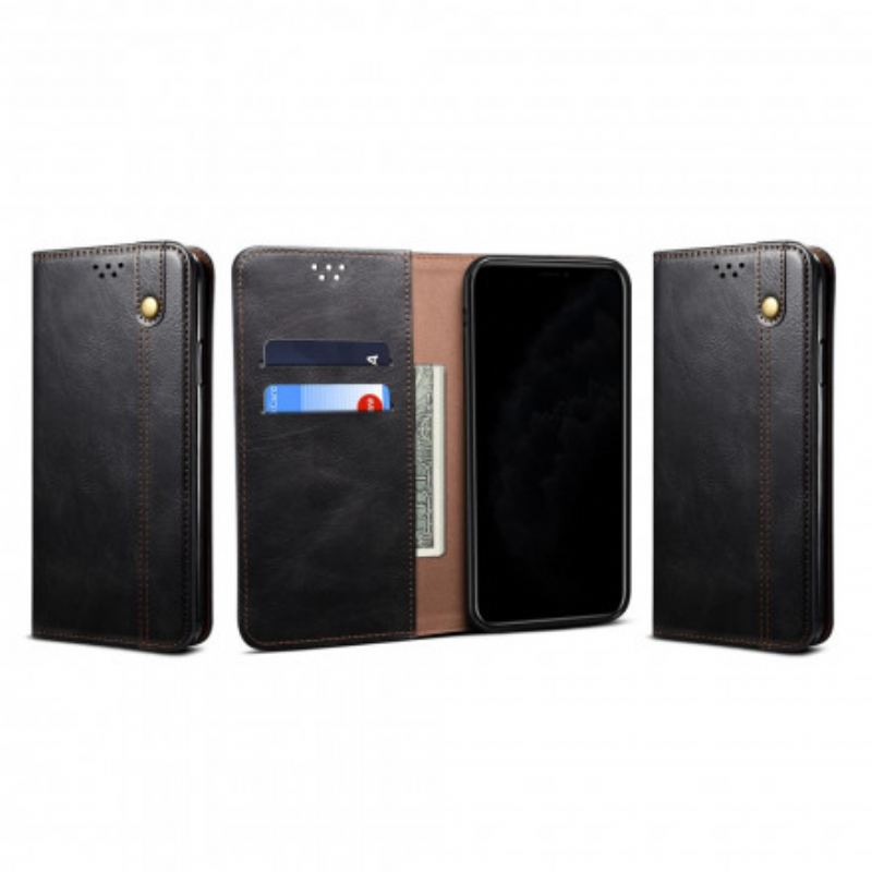Cover Samsung Galaxy S21 Ultra 5G Flip Cover Voksbehandlet Kunstlæder