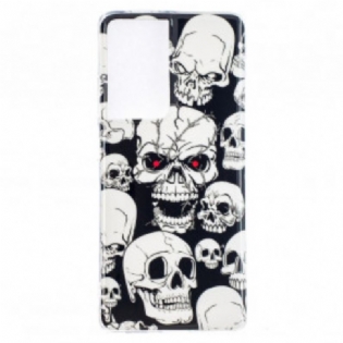 Cover Samsung Galaxy S21 Ultra 5G Forsigtig Fluorescerende Kranier