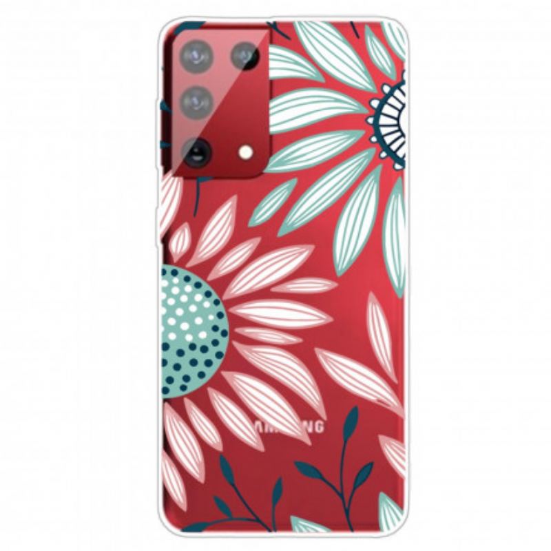 Cover Samsung Galaxy S21 Ultra 5G Gennemsigtig En Blomst