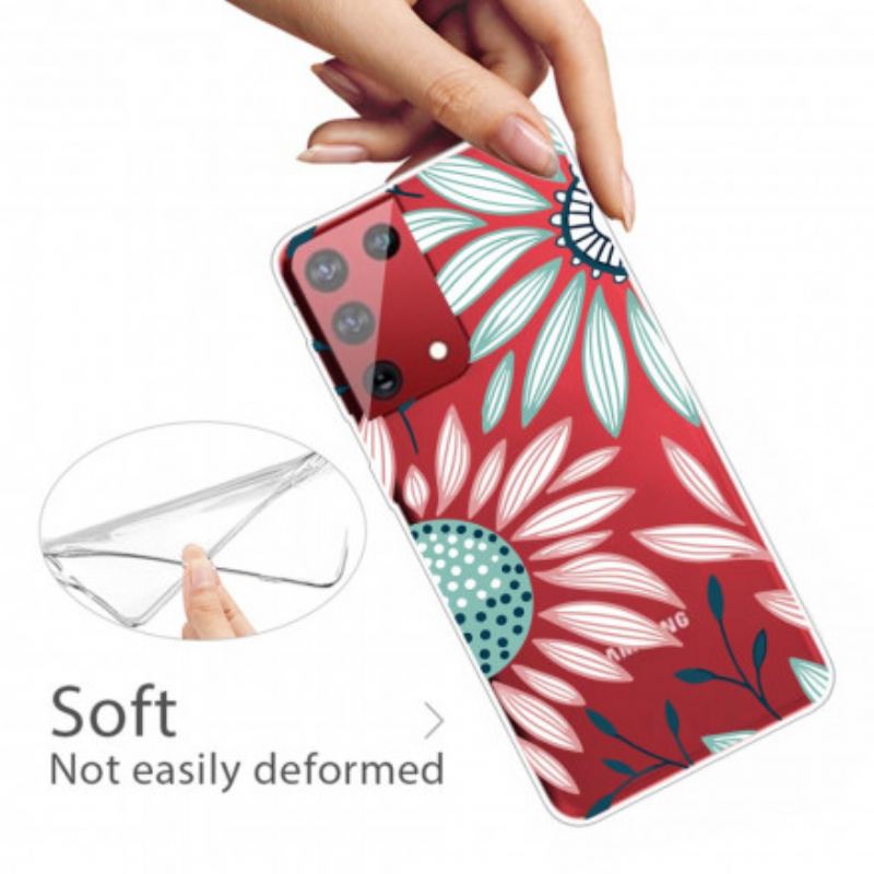 Cover Samsung Galaxy S21 Ultra 5G Gennemsigtig En Blomst