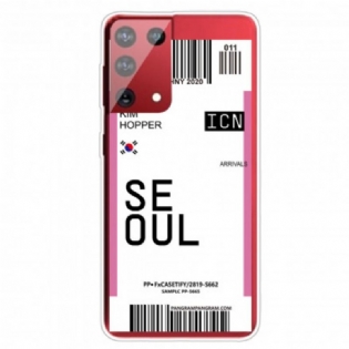 Cover Samsung Galaxy S21 Ultra 5G Seoul Boardingkort