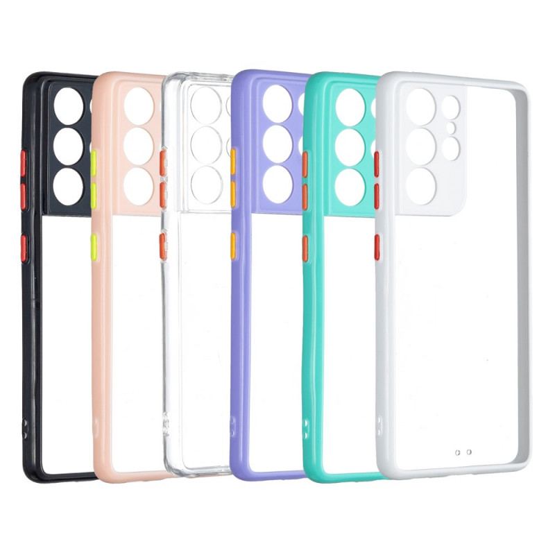 Cover Samsung Galaxy S21 Ultra 5G Sømløs Farverig Kontur