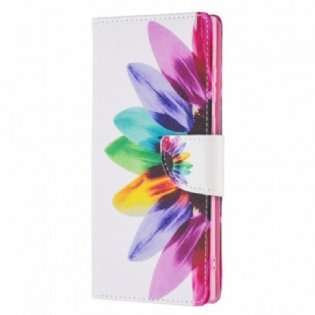 Flip Cover Samsung Galaxy S21 Ultra 5G Akvarel Blomst