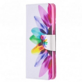 Flip Cover Samsung Galaxy S21 Ultra 5G Akvarel Blomst