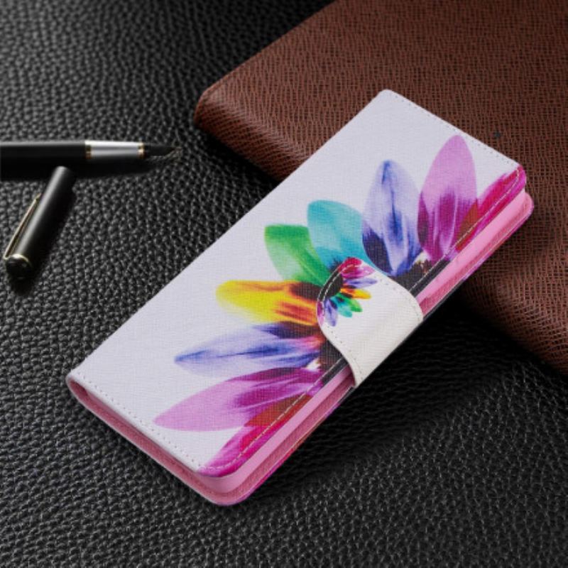 Flip Cover Samsung Galaxy S21 Ultra 5G Akvarel Blomst