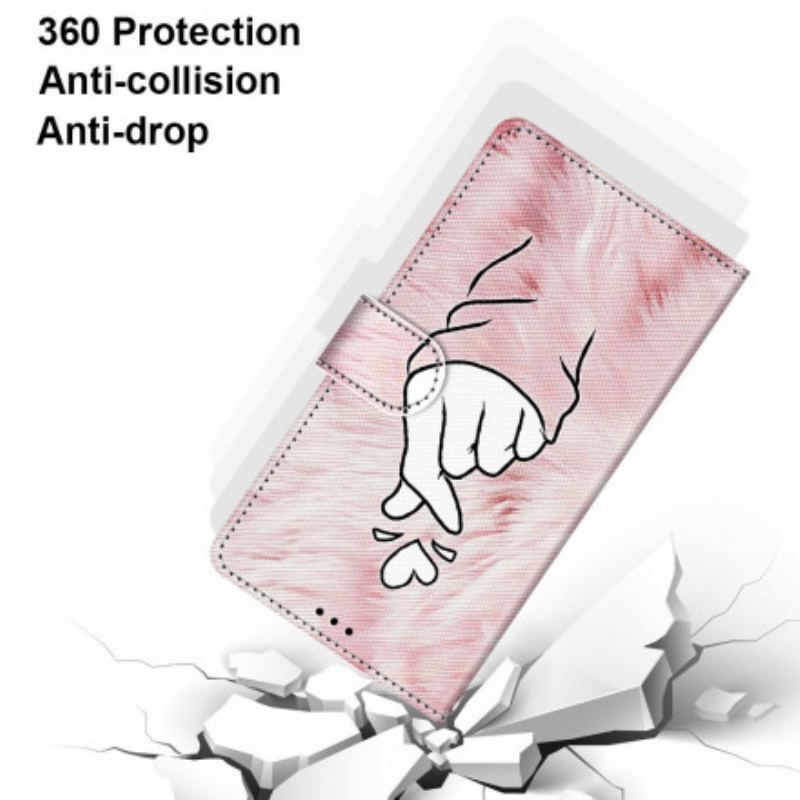 Flip Cover Samsung Galaxy S21 Ultra 5G Finger Hjerte