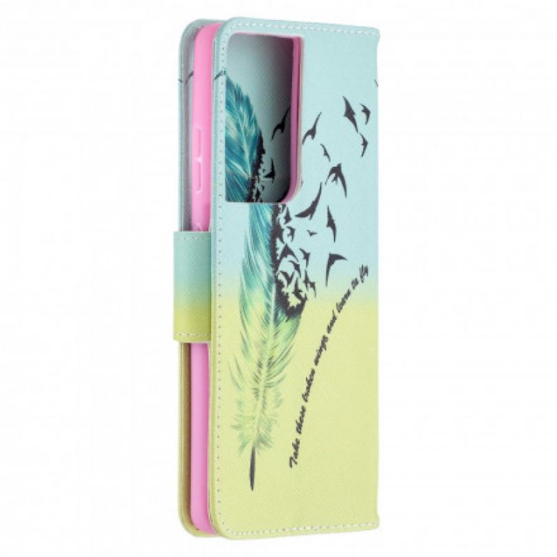Flip Cover Samsung Galaxy S21 Ultra 5G Lære At Flyve