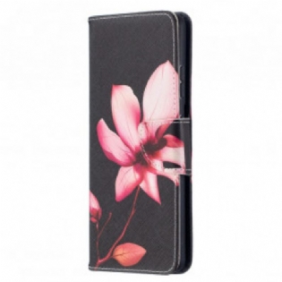 Flip Cover Samsung Galaxy S21 Ultra 5G Lyserød Blomst