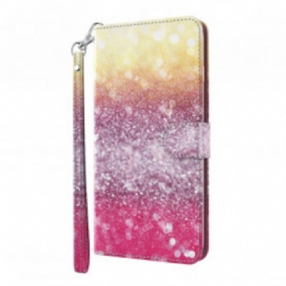 Flip Cover Samsung Galaxy S21 Ultra 5G Magenta Glitter Gradient