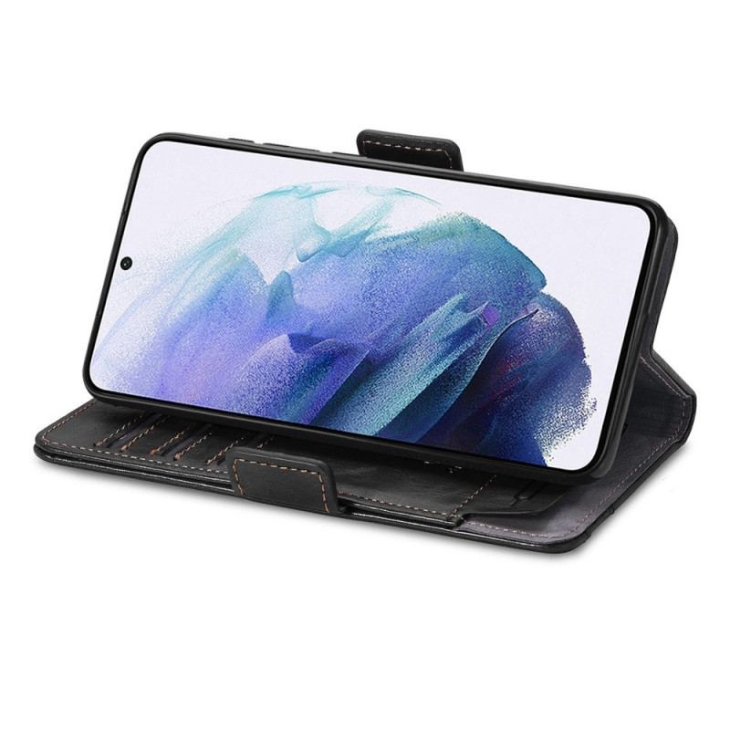 Flip Cover Samsung Galaxy S21 Ultra 5G Tofarvet Dobbeltlås Caseneo