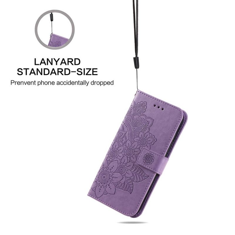 Læder Cover Samsung Galaxy S21 Ultra 5G Blomster Mandala