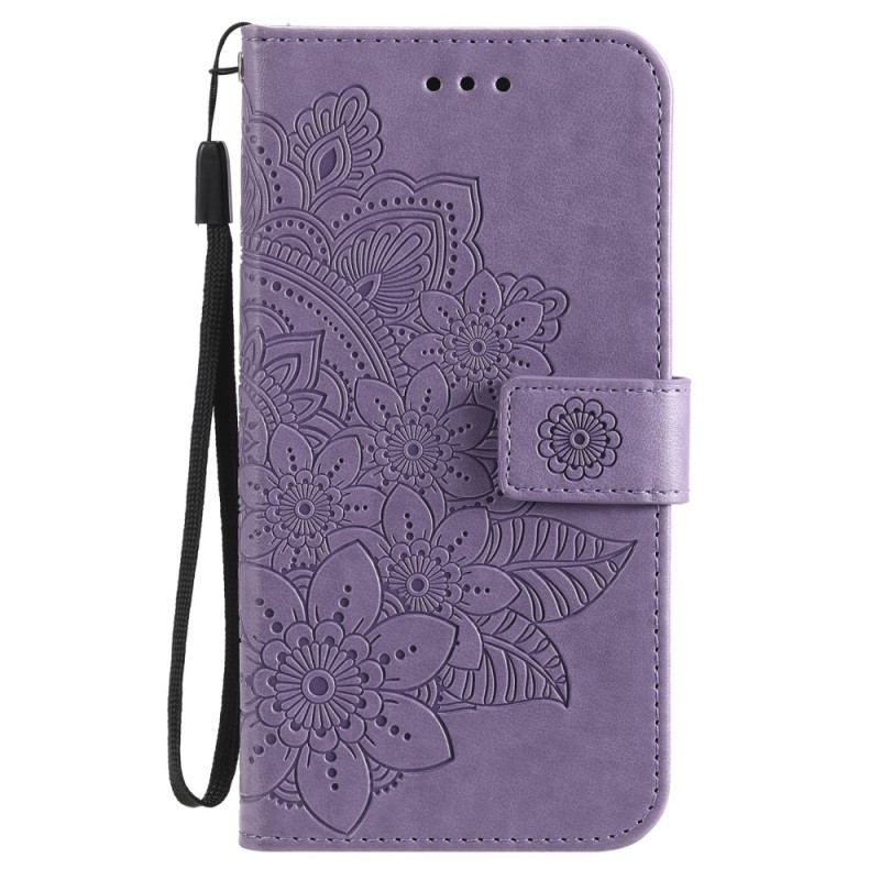 Læder Cover Samsung Galaxy S21 Ultra 5G Blomster Mandala