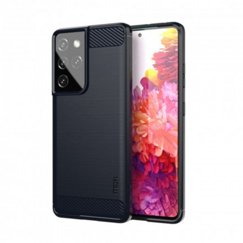 Mobilcover Samsung Galaxy S21 Ultra 5G Mofi Børstet Kulfiber