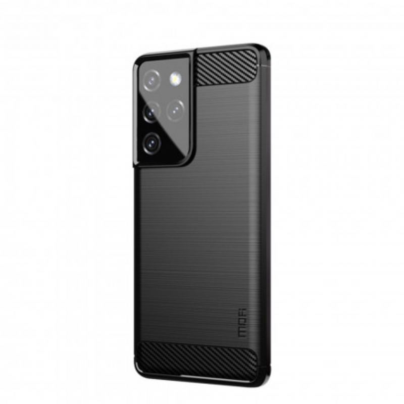 Mobilcover Samsung Galaxy S21 Ultra 5G Mofi Børstet Kulfiber