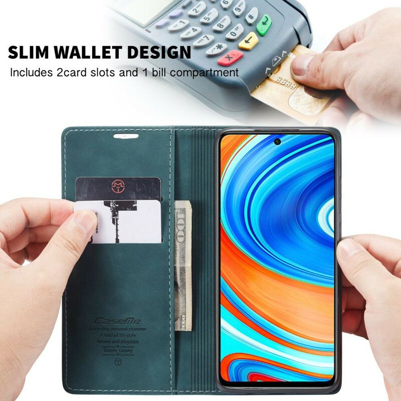 Cover Xiaomi Redmi Note 9S / 9 Pro Flip Cover Caseme Imiteret Læder