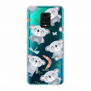 Cover Xiaomi Redmi Note 9S / 9 Pro Små Grå Pandaer